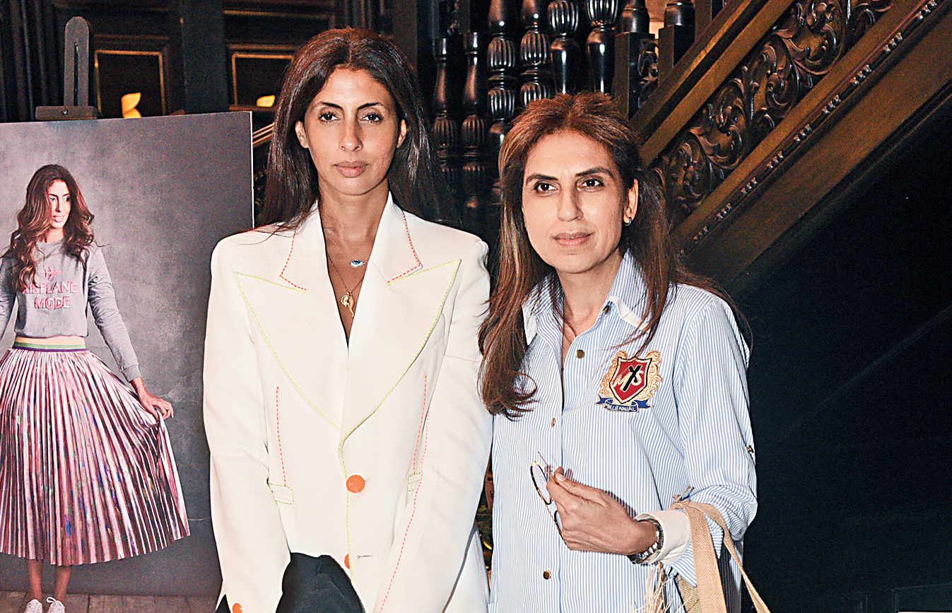 Shweta Bachchan and Monisha Jaising, founders of high street luxury pret brand MXS at Galleria 1910. 