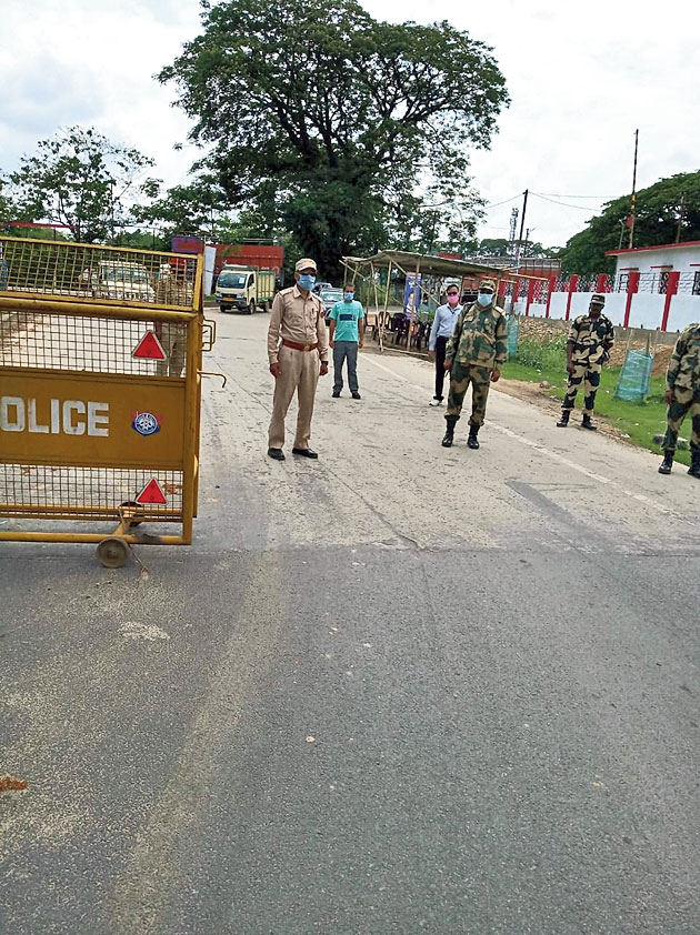 A checkpoint in Assam’s Hailakandi district. 

