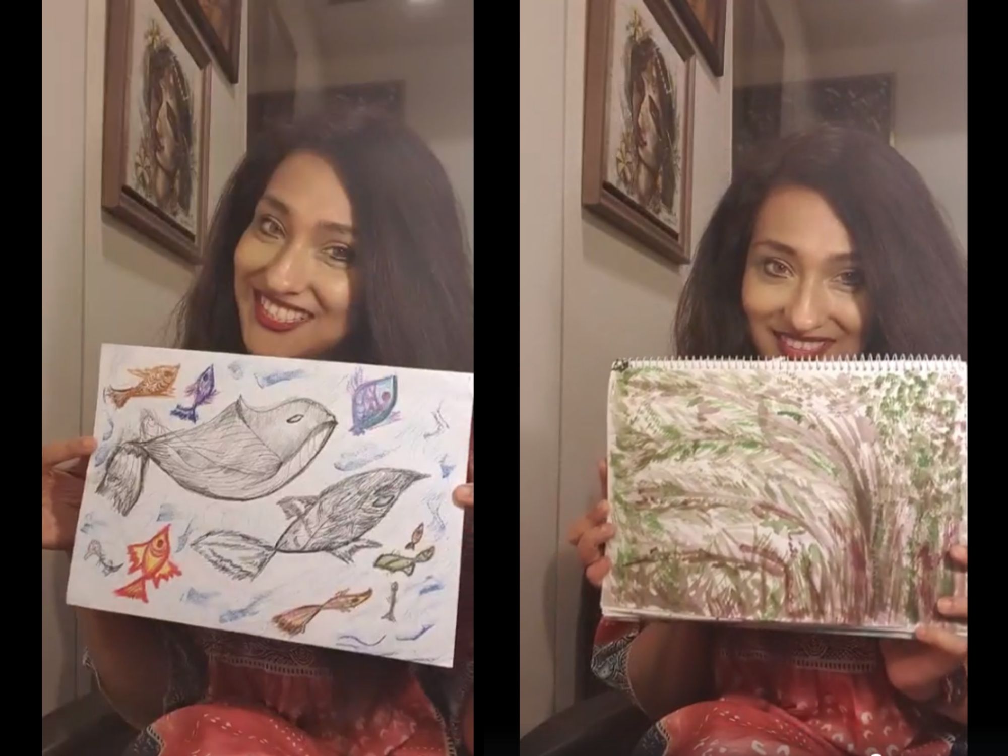 Rituparna Sengupta shares two of her paintings