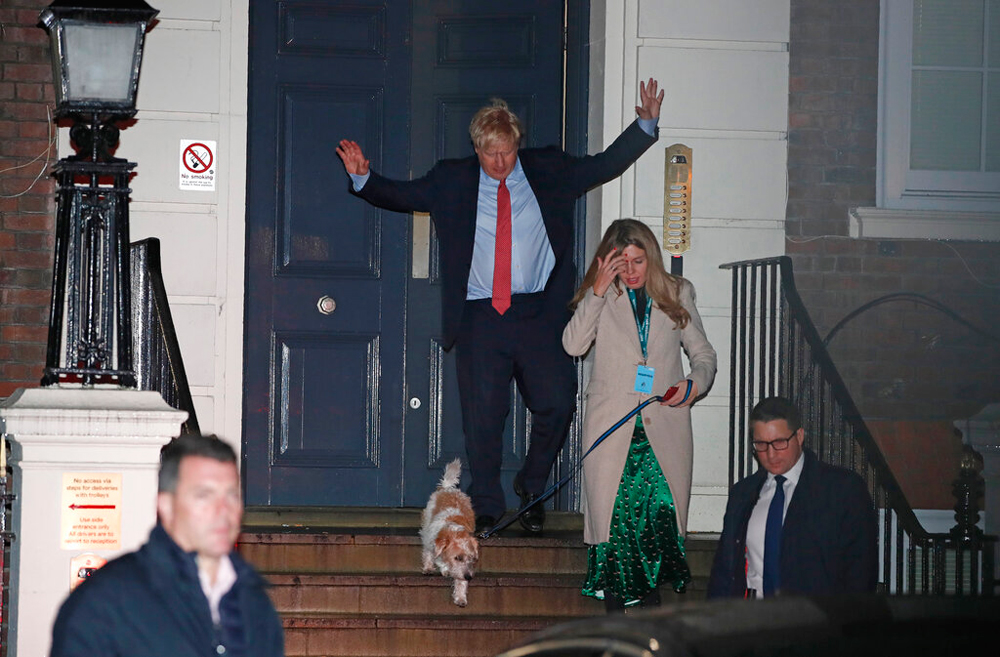Boris Johnson in London on December 13