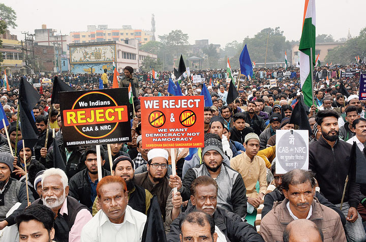 An anti-CAA protest in Jharkhand