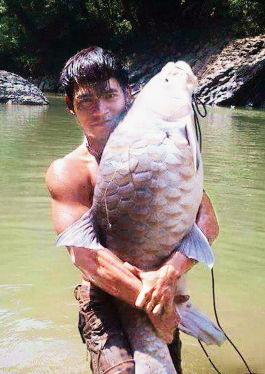 Local river fishing in Assam