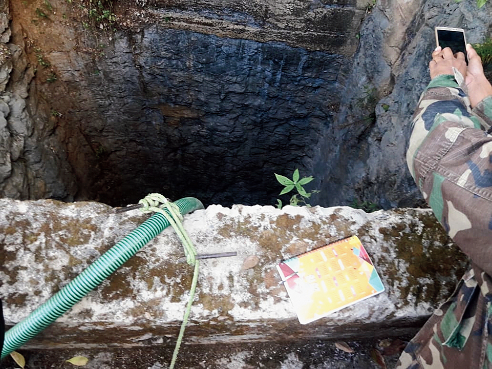 The entrance of the coal mine
