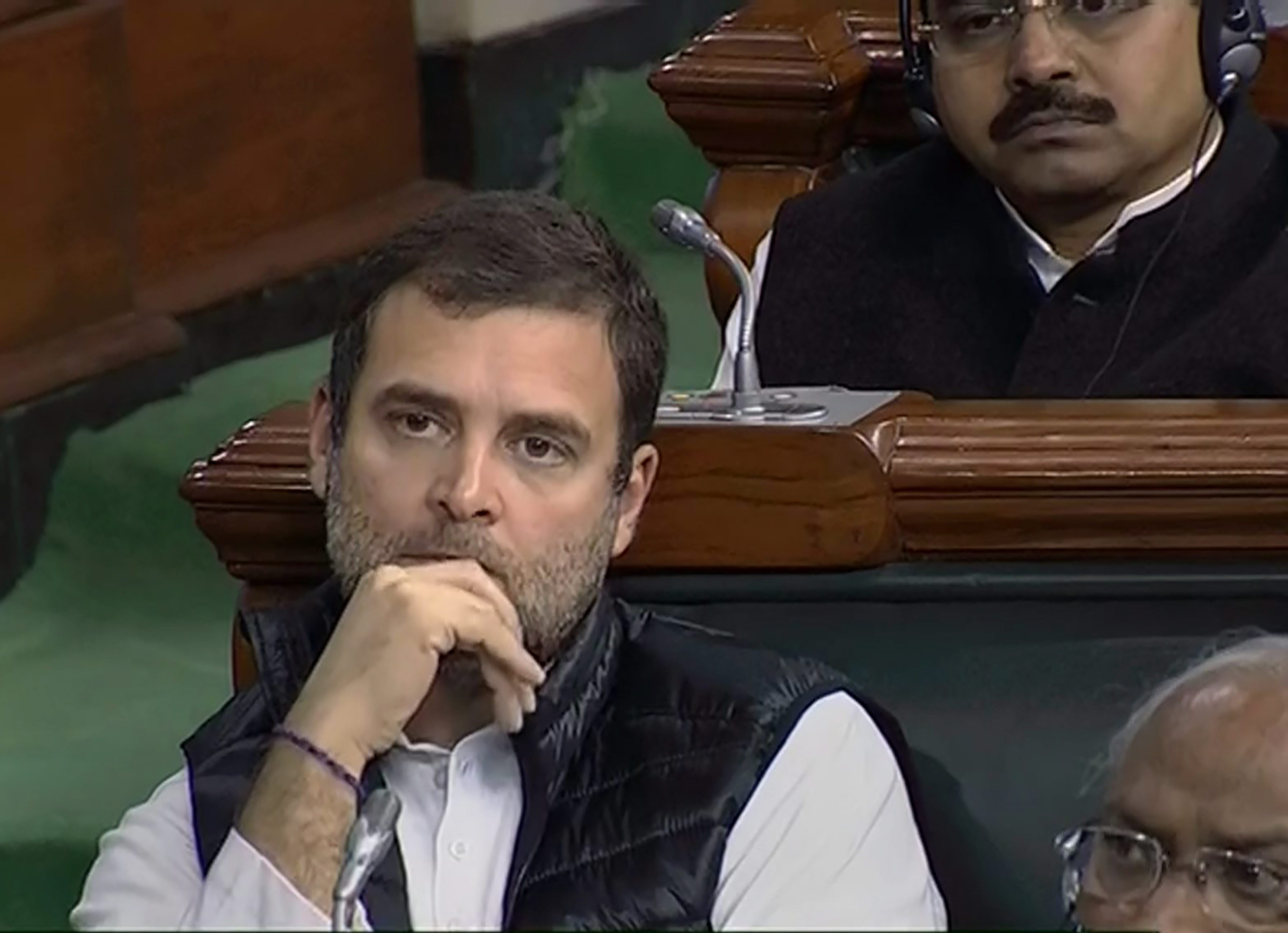 Rahul Gandhi in Parliament on January 4. 