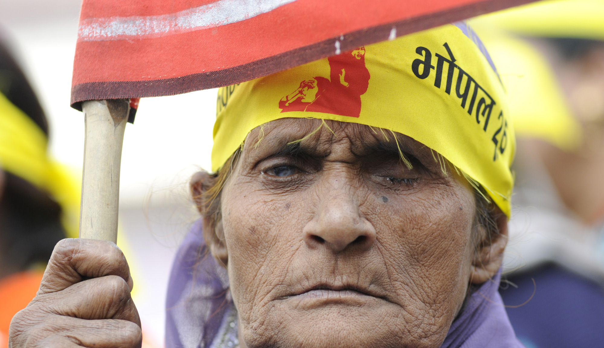 A survivor who lost her family and eyesight, attends a rally to mark the 26th year of the Bhopal gas disaster in Bhopal in 2010. The Bhopal Museum, an ode to the creativity of the survivors, does not see resistance terminally but as an invitation to future defiance