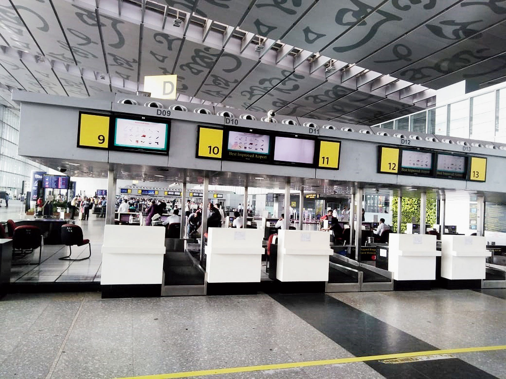 The check-in counters at the city airport that belonged to Jet Airways.
