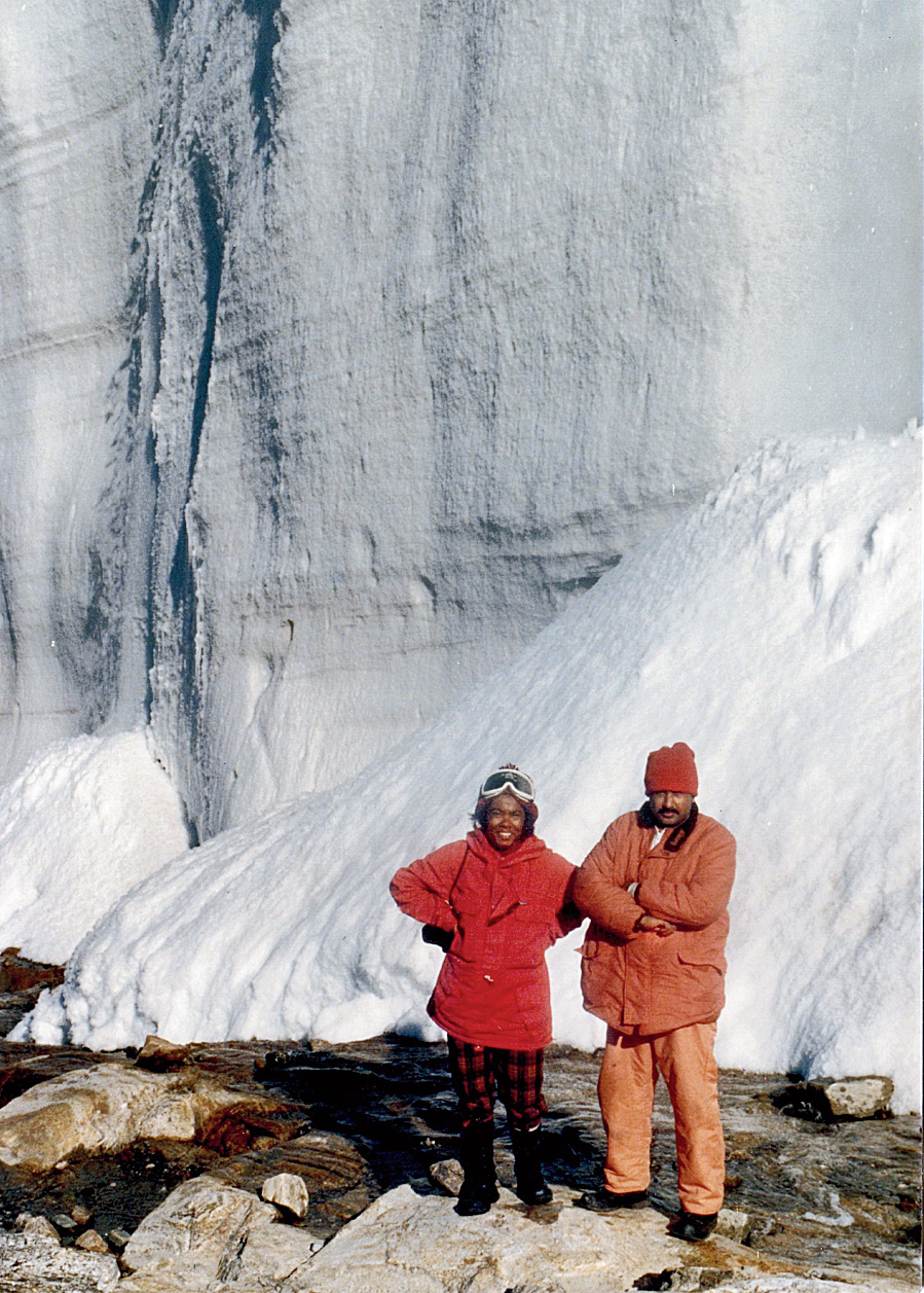 Hazra with teammate and geologist Sudipta Sengupta.