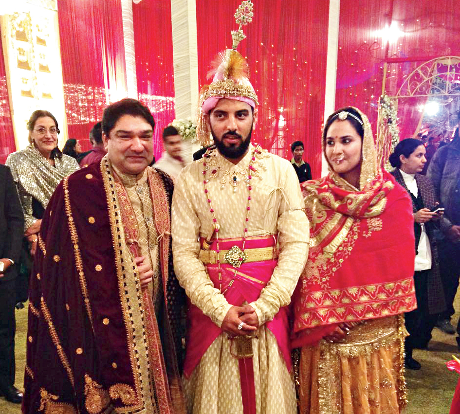 Umang with MK Lakshyaraj Singh Mewar of Udaipur and his bride Nivritti Kumari of Odisha.