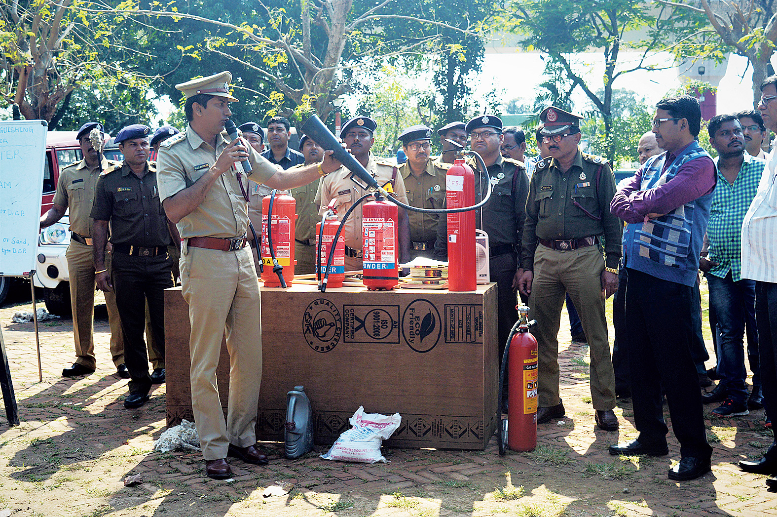 Fire department officials hold the workshop.