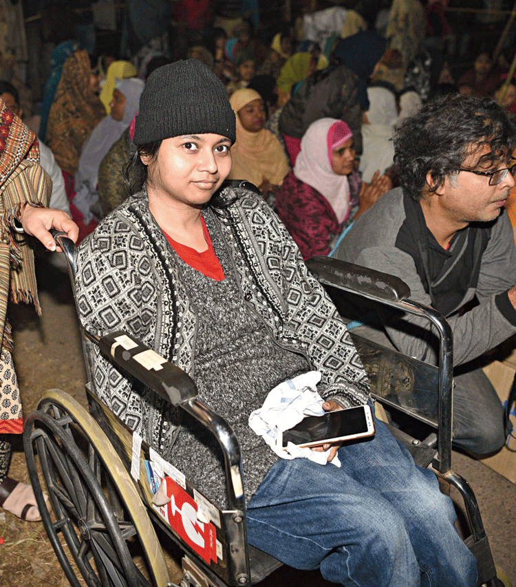 Soumita Basu, who joined the protest with her mother