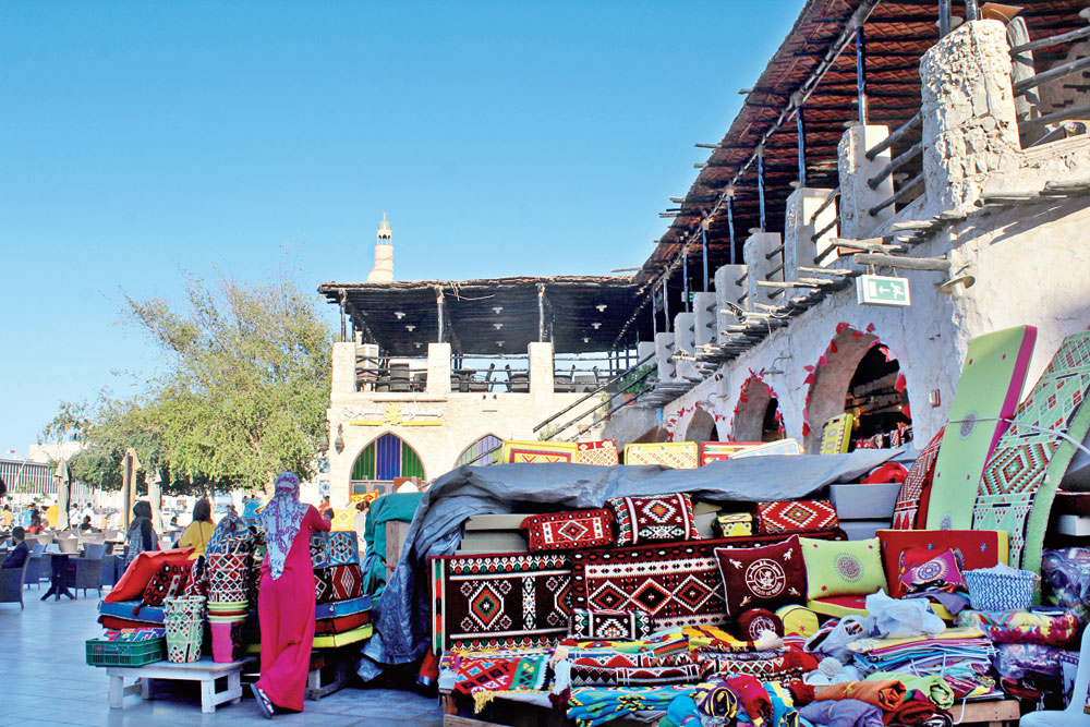 Story goes that the Souq Waqif, or standing market, is so named because traders would be forced to do business standing atop stools when the tide would come in and flood the market