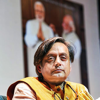 Congress MP Shashi Tharoor during the release of his book The Paradoxical Prime Minister in New Delhi