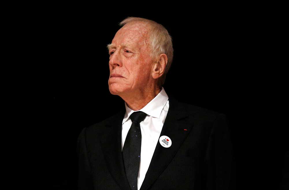 Max Von Sydow in Lyon, central France, in October 2015