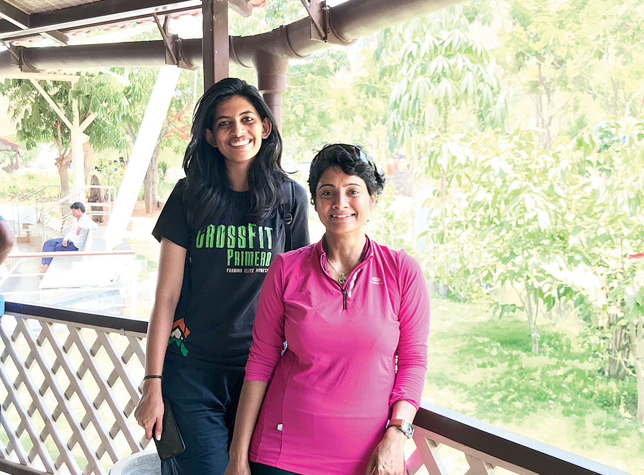 Lily (left) and Tejaswini, our guides