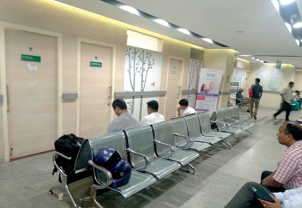 The outpatient department at Ruby hospital on Wednesday afternoon