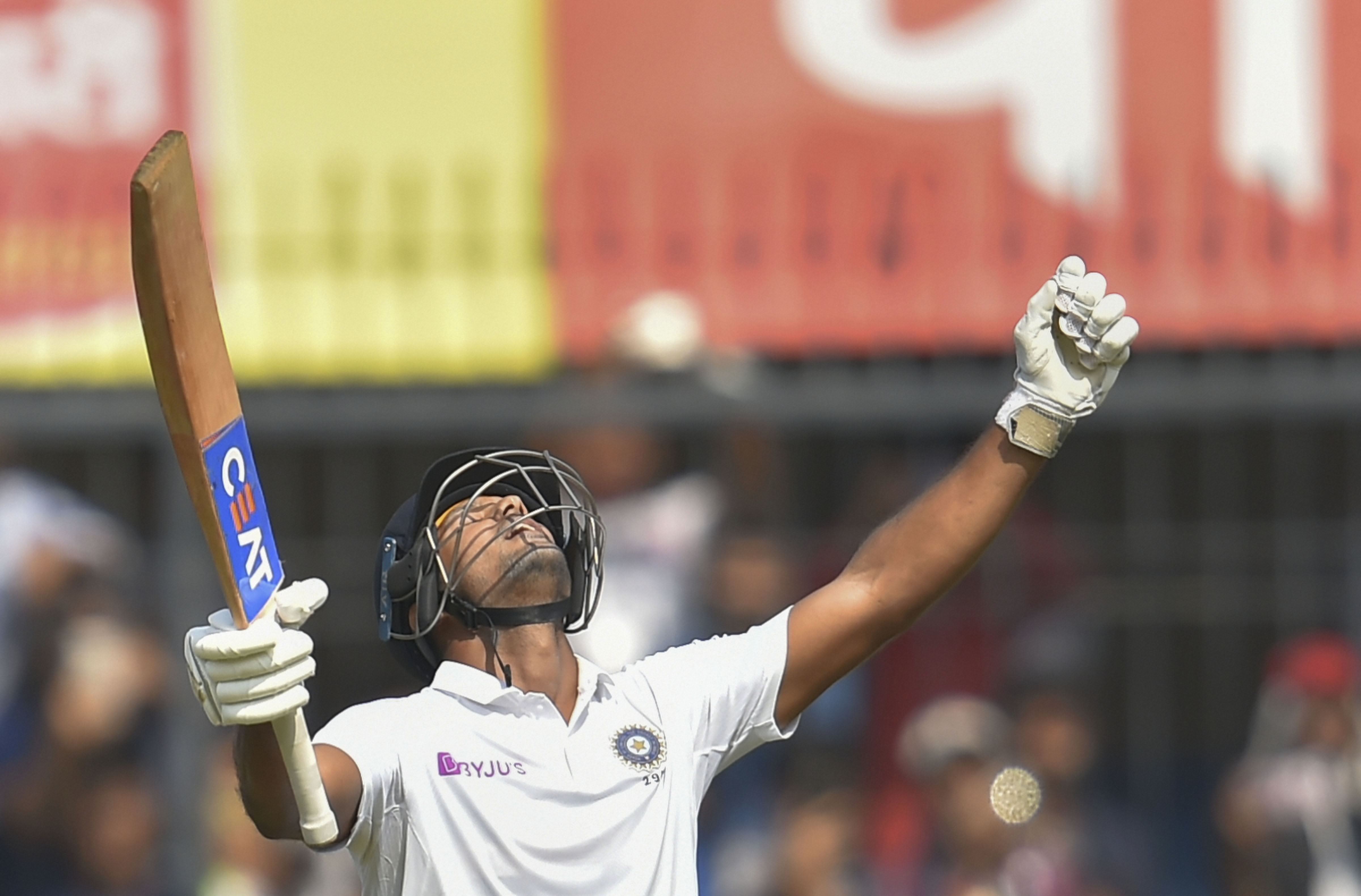 Test match | Mayank Agarwal scores 2nd Test double century - Telegraph ...