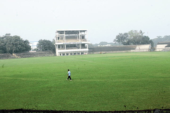 Second innings hope: Keenan Stadium in Jamshedpur on Tuesday