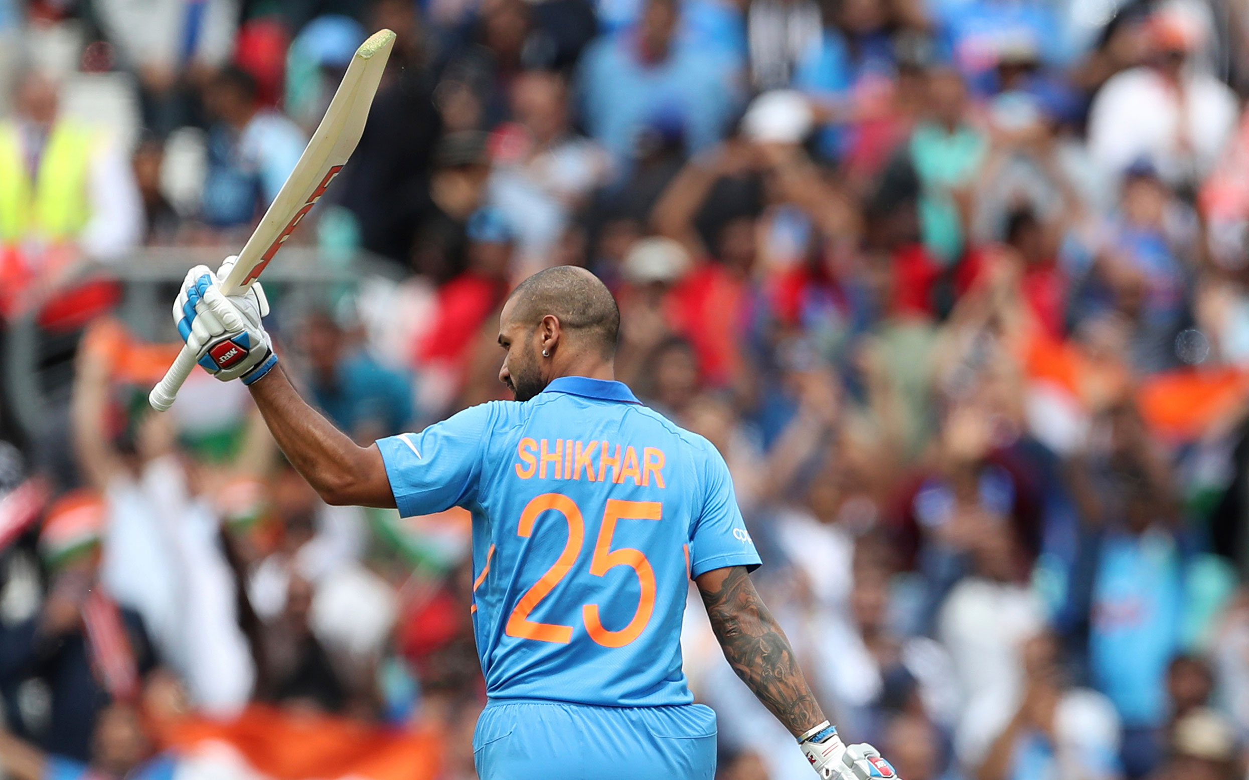 dhawan jersey number