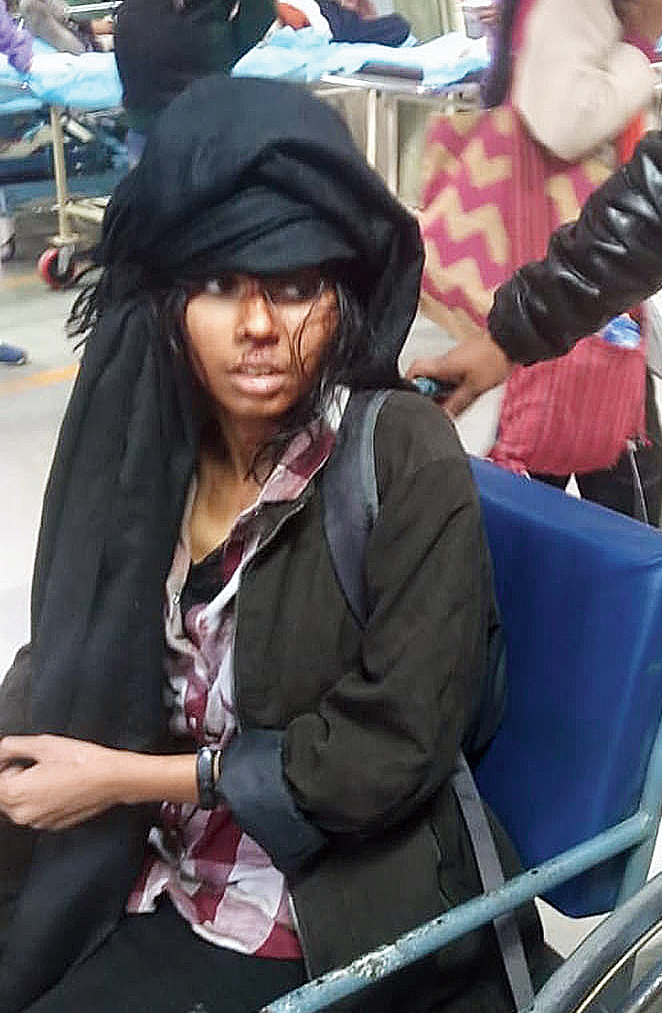 Aishe Ghosh at the AIIMS trauma centre