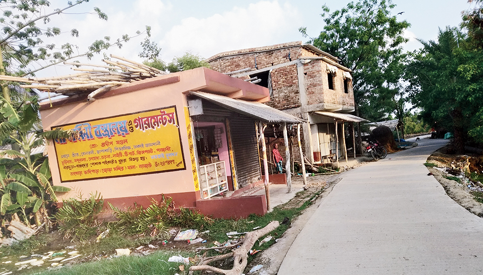 Pradip Mondal’s shop at Nalkora. 