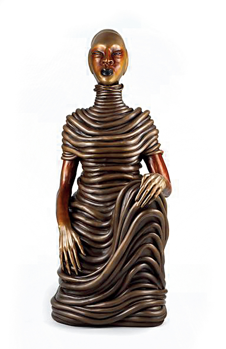 The Seated III — Wangechi Mutu is currently on display at the Met Museum on Fifth Avenue, NYC