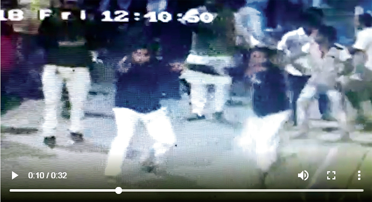 CCTV footage shows a man opening fire on Friday night in Howrah
