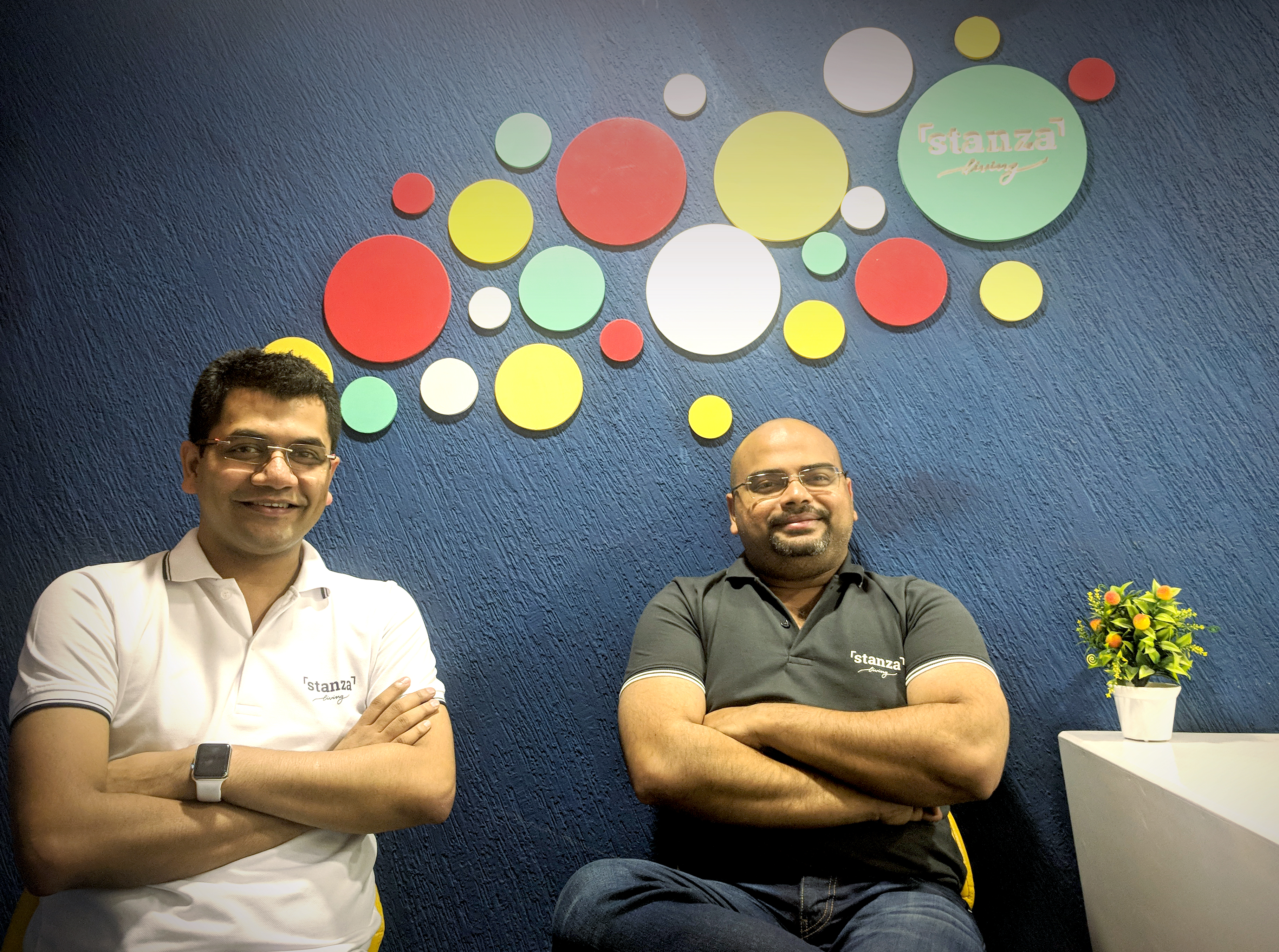 (From left) Sandeep Dalmiya and Anindya Dutta, the co-founders of Stanza Living