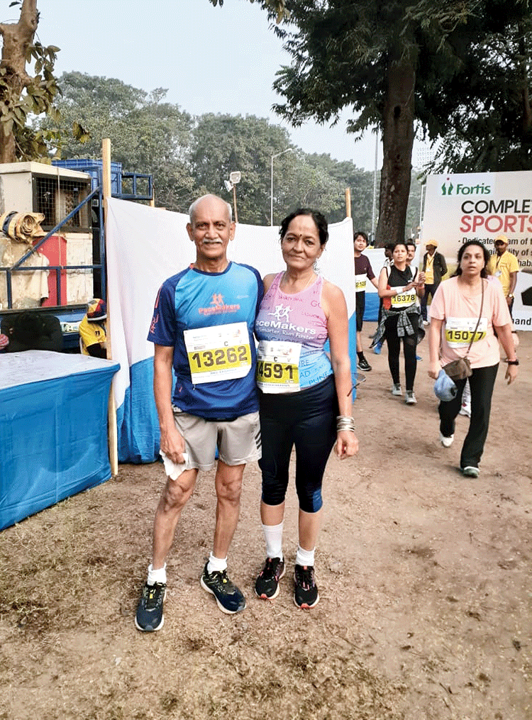 Brigadier Venkataraman Krishnan, 74, and wife Sharada, 66