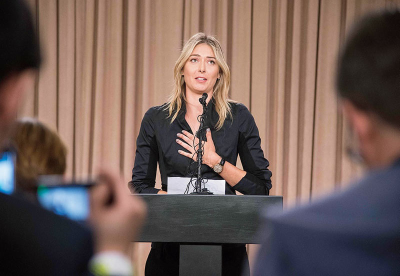 7. In an announcement that shocked the world, Sharapova called a press conference where she admitted she had tested positive for meldonium in a drug test right after the 2016 Australian Open. The rest of the story of her four-year-turned-two-year-turned-15-month ban played out in the media and she came back triumphant to win the Tianjin Open in 2017.