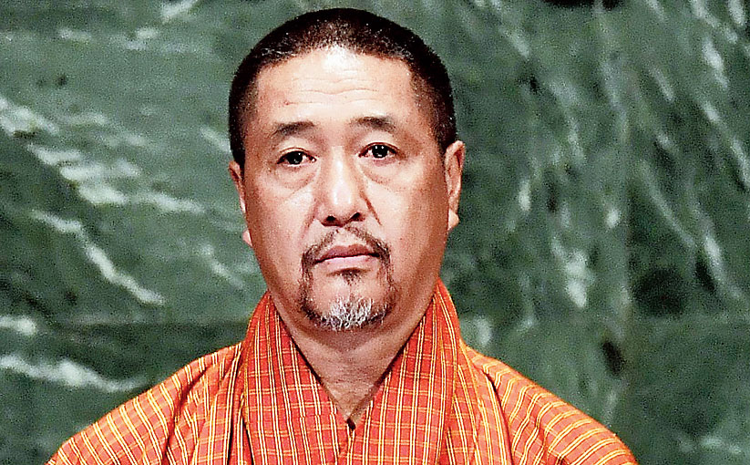 Bhutan’s acting head of government Lyonpo Tshering Wangchuk 
