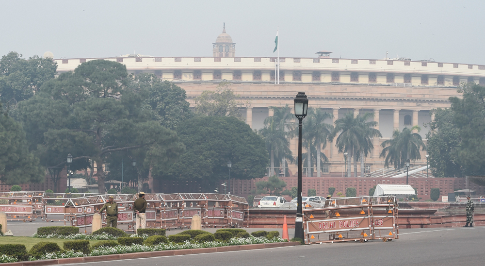 Tight security at Delhi's Vijay Chowk on December 11
