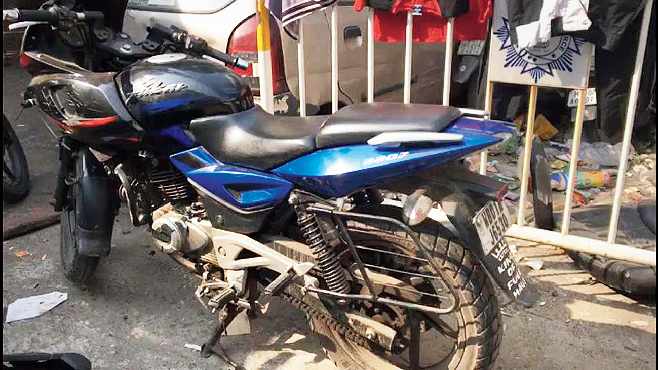 The bike used by the suspects