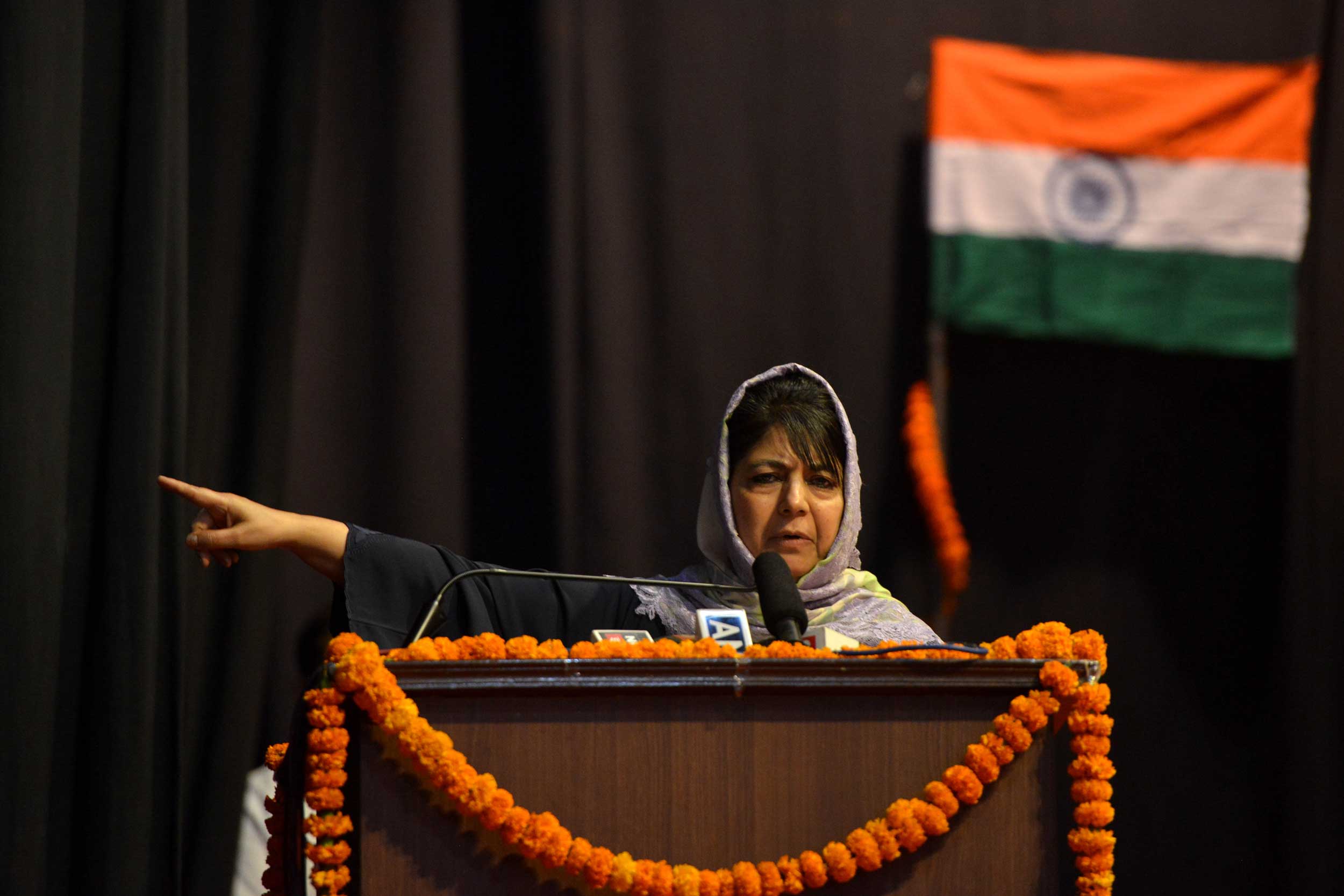 Mehbooba Mufti (in picture) said the Jamaat was an “ideology” that couldn’t be “caged” and sounded a warning about the ban’s possible “dangerous consequences”, without elaborating.

