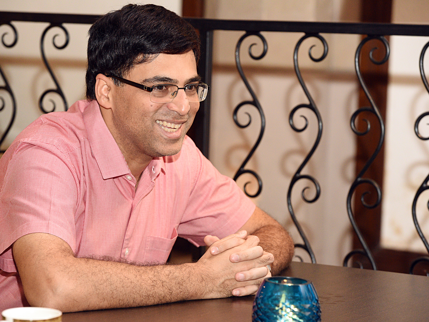 Former World Chess Champion Viswanathan Anand with his wife Aruna and son  Akhil arrives at