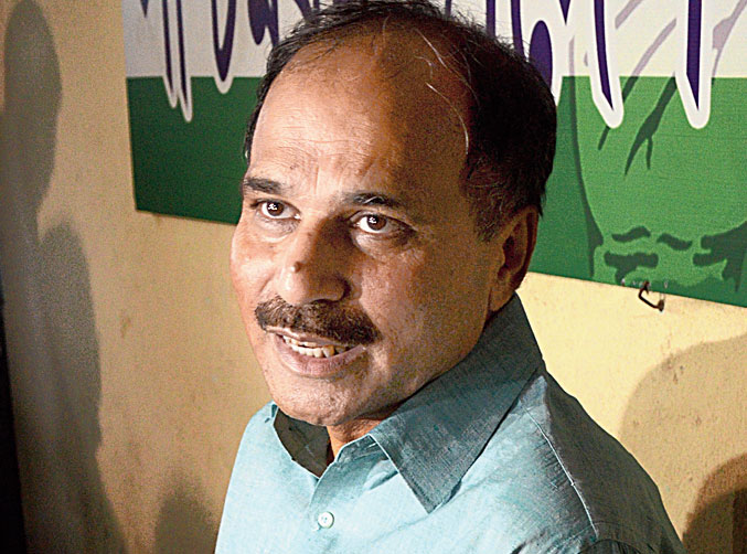 Adhir Chowdhury in Behrampore on Friday