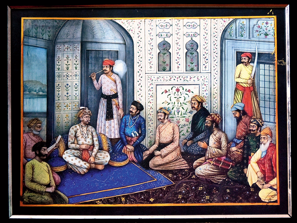 A painting by Azam on display at Dhanbad Art Fair at Multidisciplinary Hall on Luby Circular Road on Wednesday