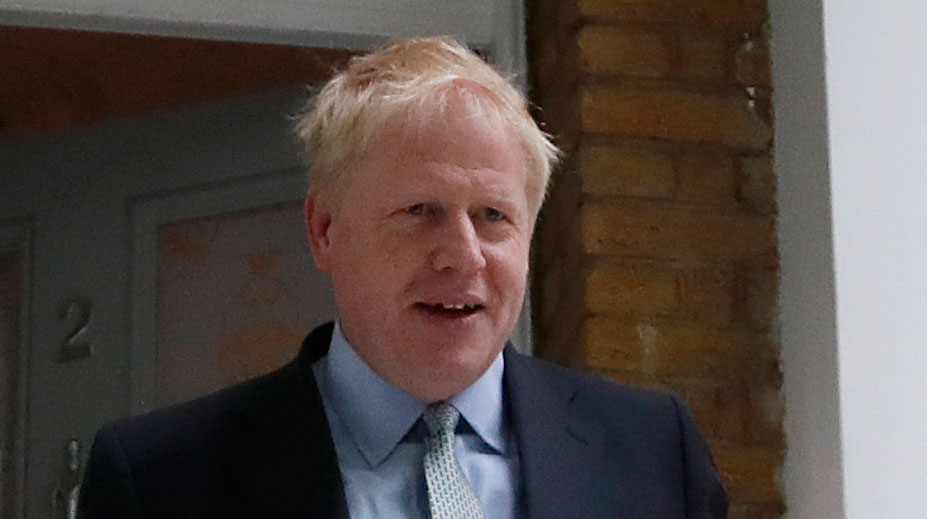 Boris Johnson outside his home in London, Thursday, June 13, 2019. 