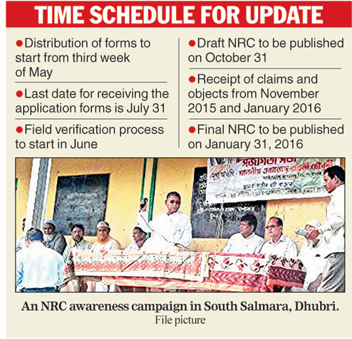 NRC forms on doorstep next week - Telegraph India